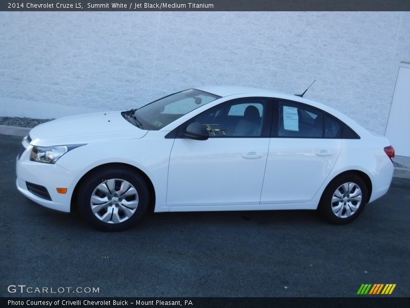 Summit White / Jet Black/Medium Titanium 2014 Chevrolet Cruze LS