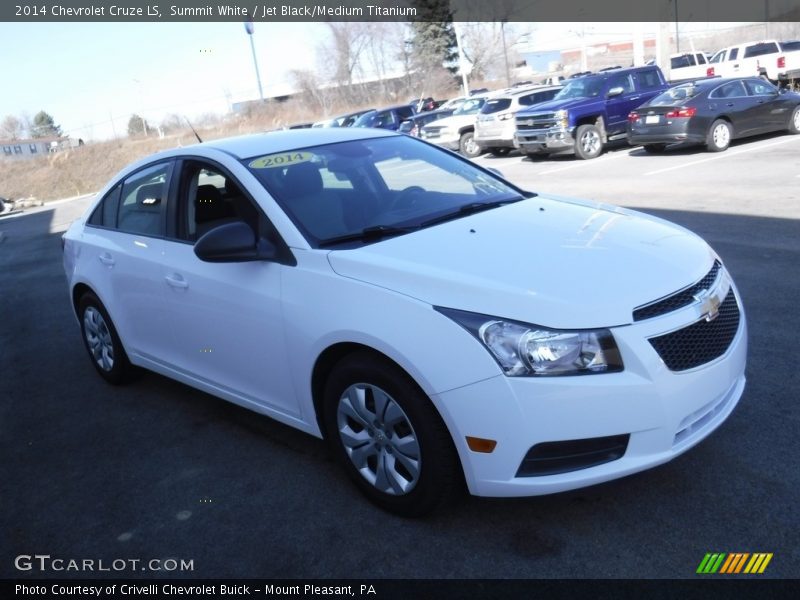 Summit White / Jet Black/Medium Titanium 2014 Chevrolet Cruze LS