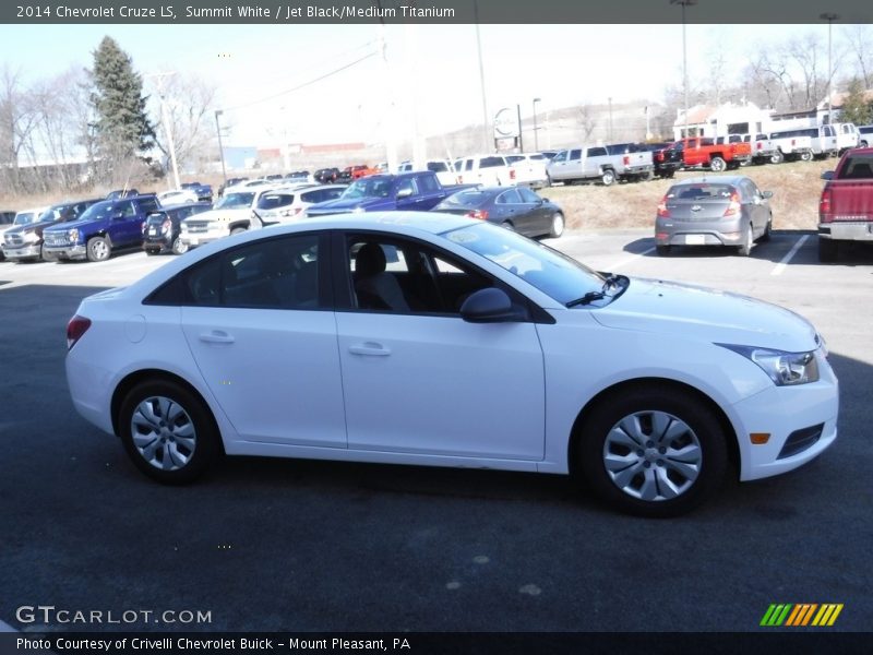 Summit White / Jet Black/Medium Titanium 2014 Chevrolet Cruze LS