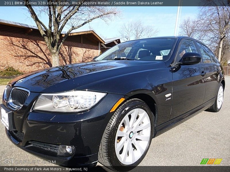 Black Sapphire Metallic / Saddle Brown Dakota Leather 2011 BMW 3 Series 328i xDrive Sedan