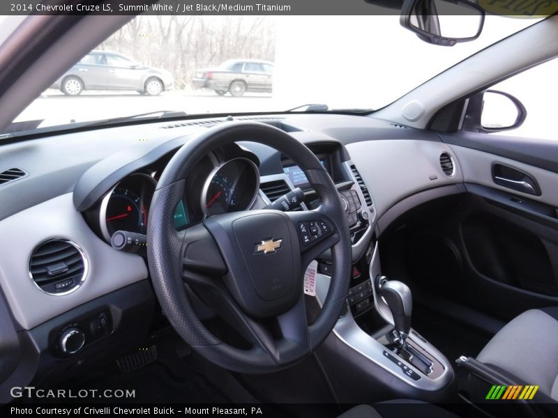 Summit White / Jet Black/Medium Titanium 2014 Chevrolet Cruze LS