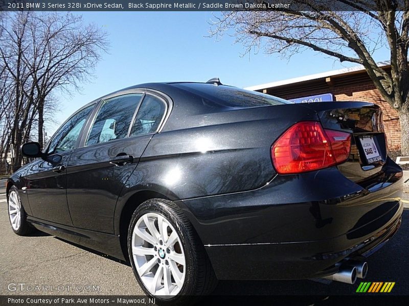 Black Sapphire Metallic / Saddle Brown Dakota Leather 2011 BMW 3 Series 328i xDrive Sedan