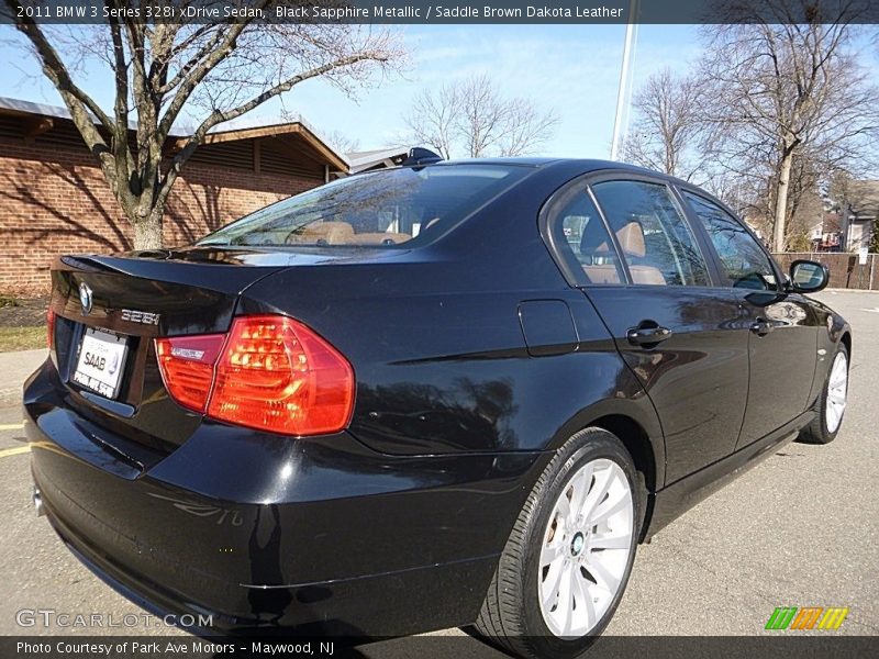 Black Sapphire Metallic / Saddle Brown Dakota Leather 2011 BMW 3 Series 328i xDrive Sedan
