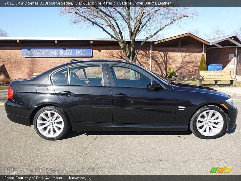 Black Sapphire Metallic / Saddle Brown Dakota Leather 2011 BMW 3 Series 328i xDrive Sedan