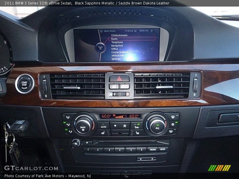 Black Sapphire Metallic / Saddle Brown Dakota Leather 2011 BMW 3 Series 328i xDrive Sedan
