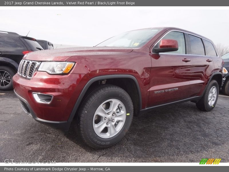 Velvet Red Pearl / Black/Light Frost Beige 2017 Jeep Grand Cherokee Laredo
