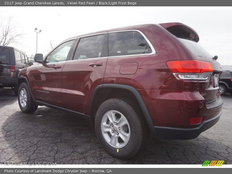 Velvet Red Pearl / Black/Light Frost Beige 2017 Jeep Grand Cherokee Laredo