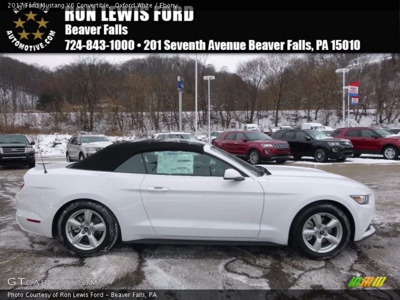 Oxford White / Ebony 2017 Ford Mustang V6 Convertible