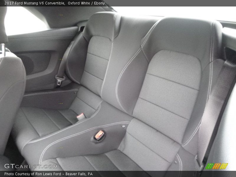 Rear Seat of 2017 Mustang V6 Convertible