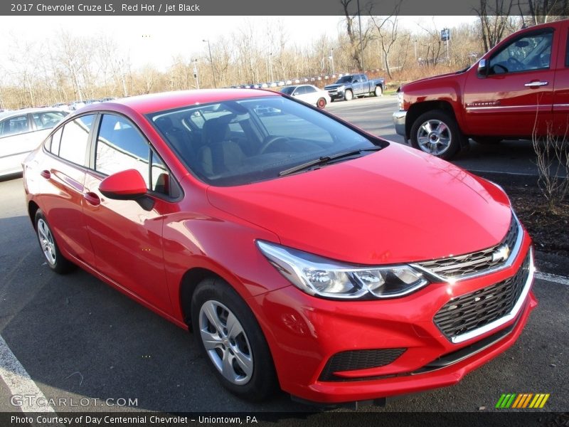 Red Hot / Jet Black 2017 Chevrolet Cruze LS