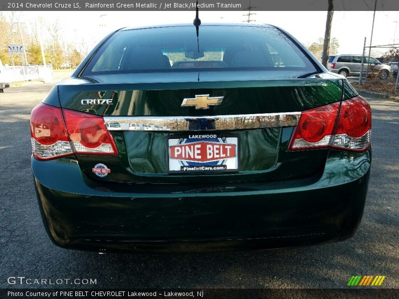 Rainforest Green Metallic / Jet Black/Medium Titanium 2014 Chevrolet Cruze LS