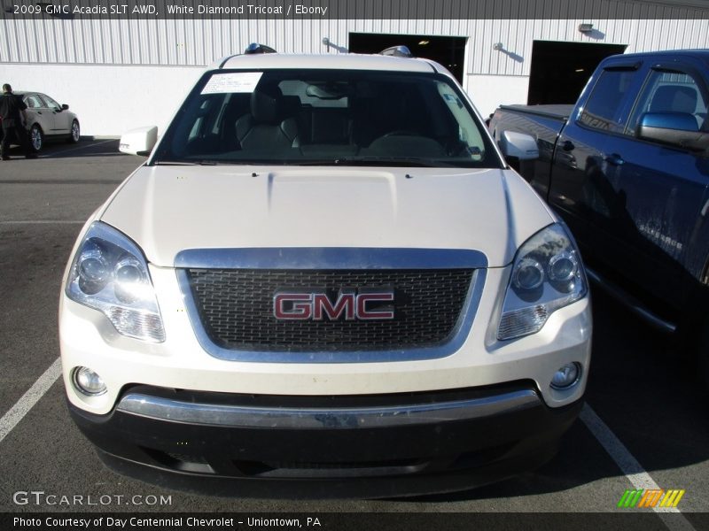 White Diamond Tricoat / Ebony 2009 GMC Acadia SLT AWD