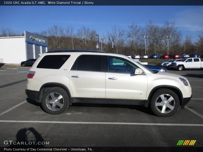 White Diamond Tricoat / Ebony 2009 GMC Acadia SLT AWD
