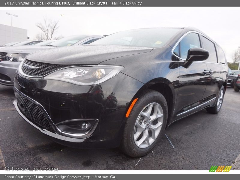 Brilliant Black Crystal Pearl / Black/Alloy 2017 Chrysler Pacifica Touring L Plus