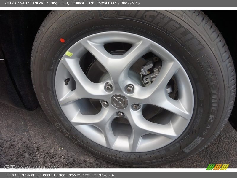 Brilliant Black Crystal Pearl / Black/Alloy 2017 Chrysler Pacifica Touring L Plus