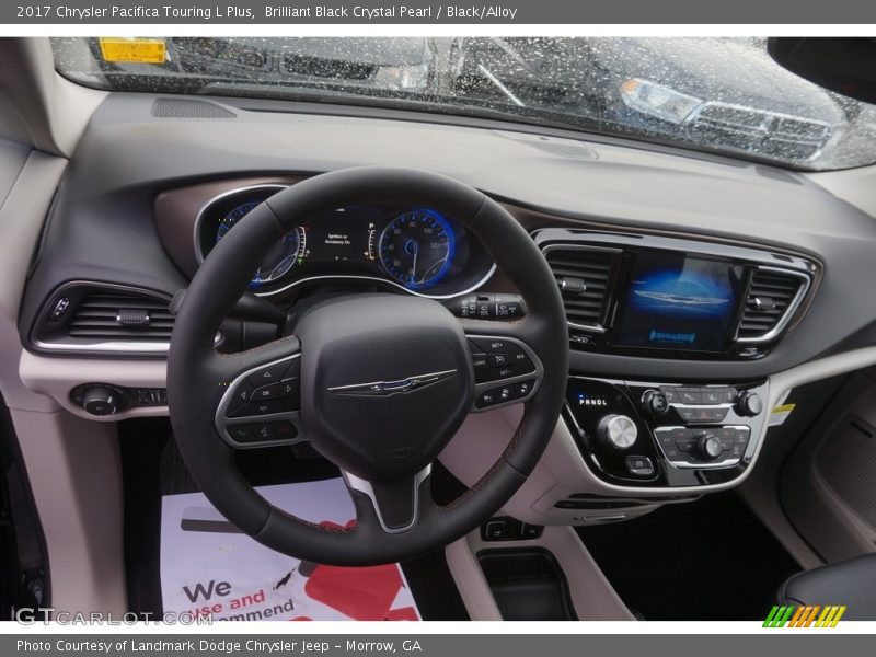 Brilliant Black Crystal Pearl / Black/Alloy 2017 Chrysler Pacifica Touring L Plus
