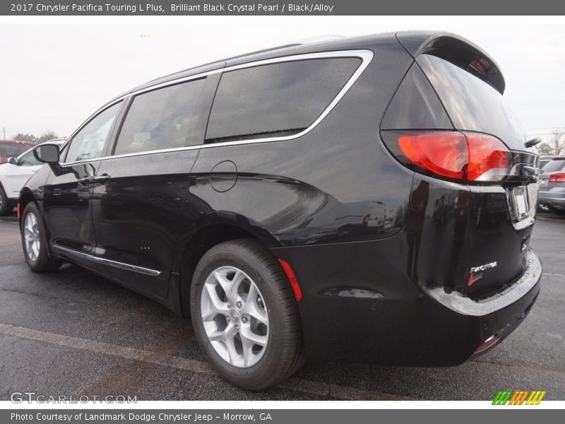 Brilliant Black Crystal Pearl / Black/Alloy 2017 Chrysler Pacifica Touring L Plus