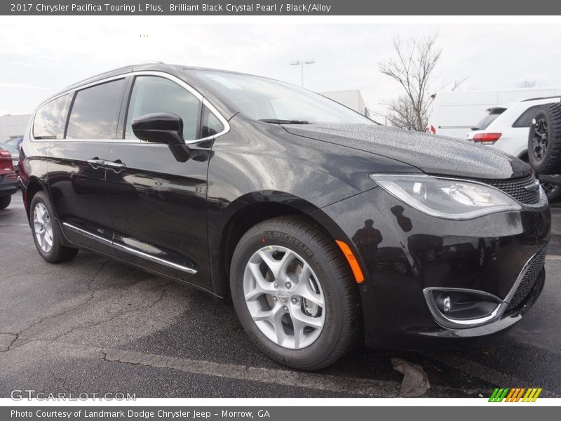 Brilliant Black Crystal Pearl / Black/Alloy 2017 Chrysler Pacifica Touring L Plus