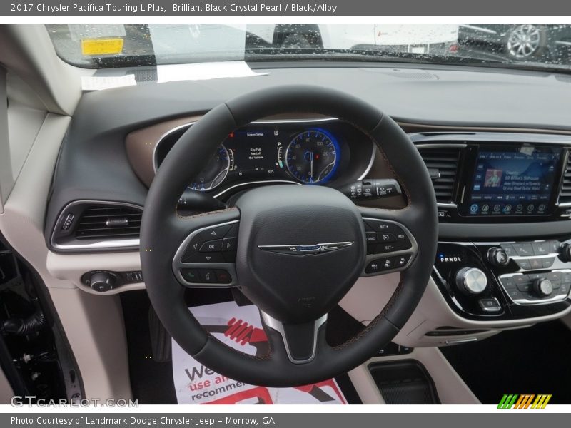 Brilliant Black Crystal Pearl / Black/Alloy 2017 Chrysler Pacifica Touring L Plus
