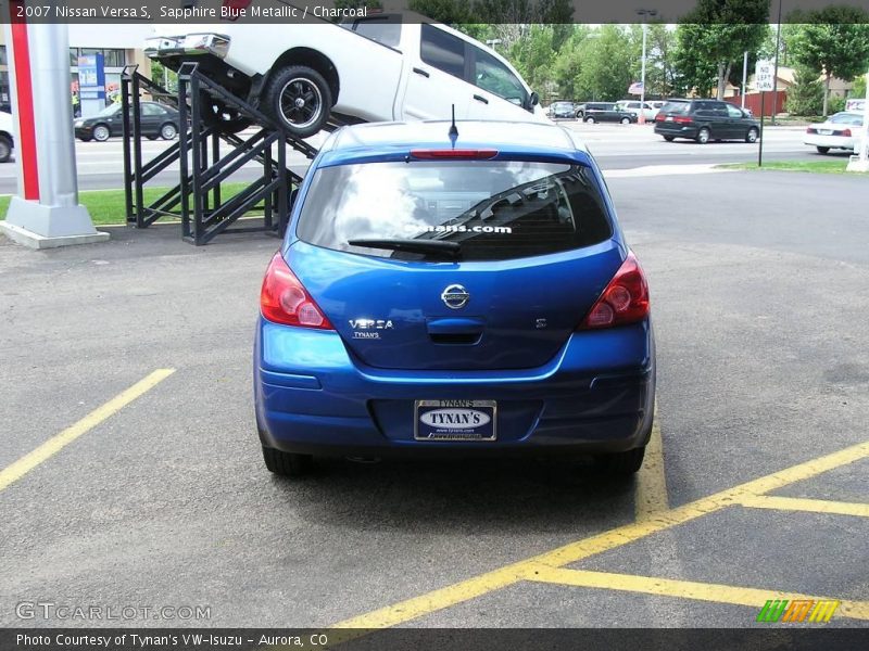 Sapphire Blue Metallic / Charcoal 2007 Nissan Versa S