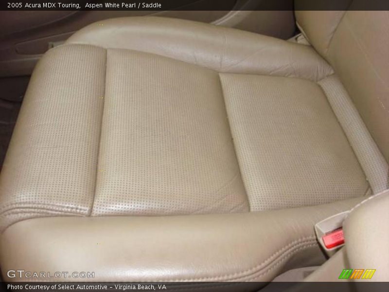 Aspen White Pearl / Saddle 2005 Acura MDX Touring