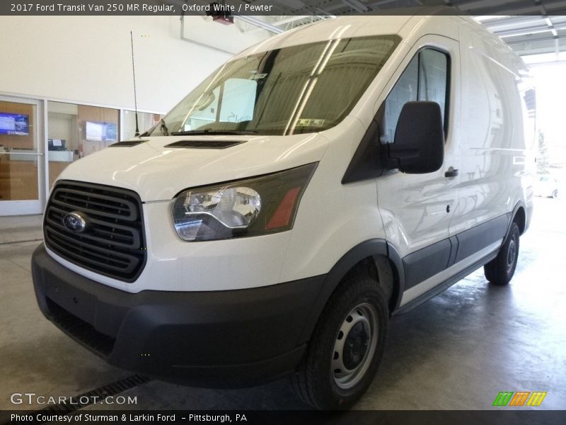 Oxford White / Pewter 2017 Ford Transit Van 250 MR Regular