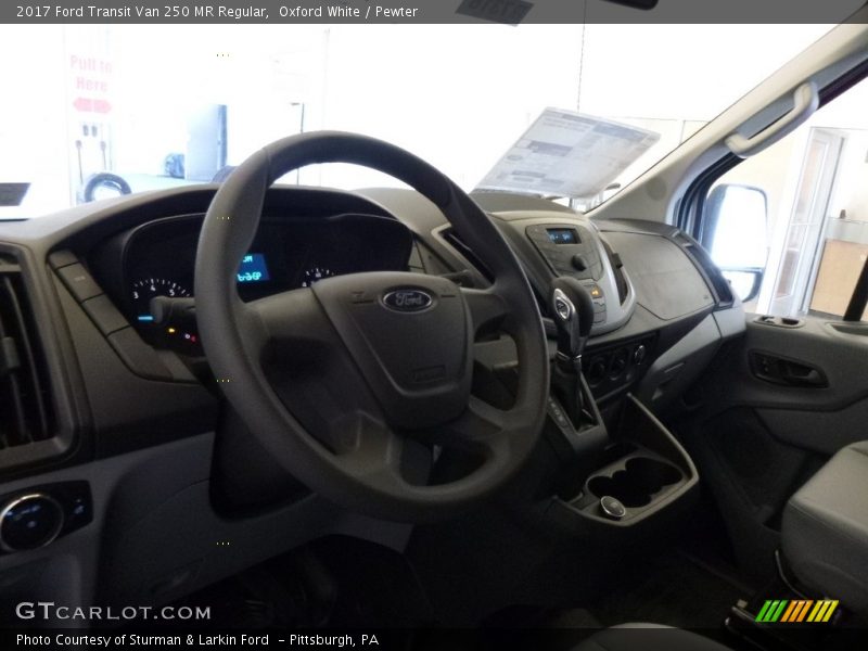 Oxford White / Pewter 2017 Ford Transit Van 250 MR Regular