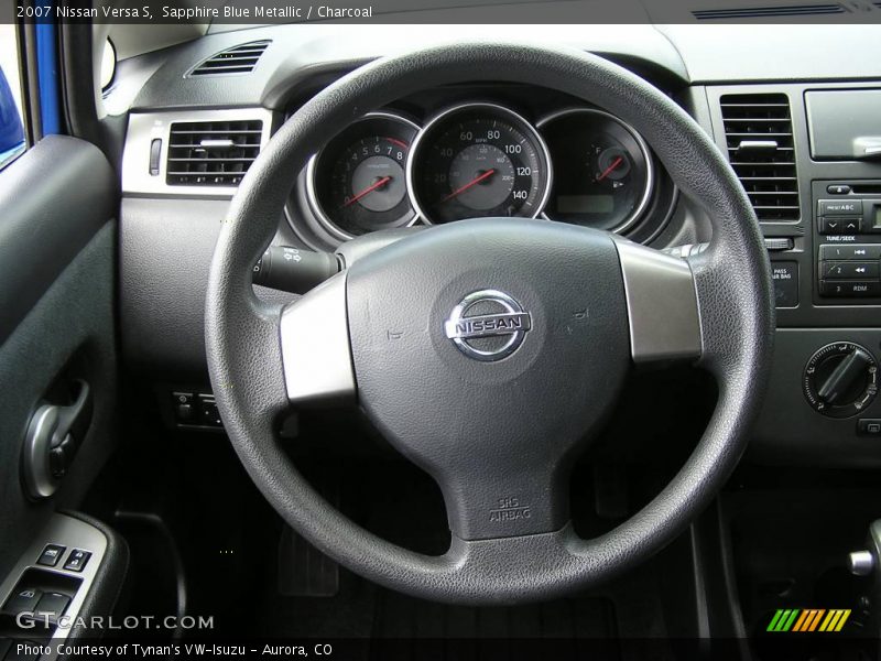 Sapphire Blue Metallic / Charcoal 2007 Nissan Versa S