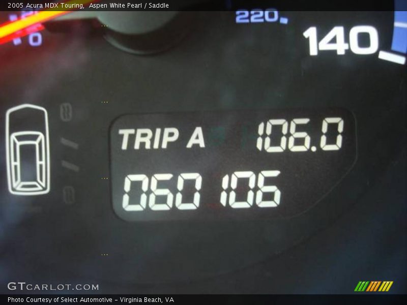 Aspen White Pearl / Saddle 2005 Acura MDX Touring