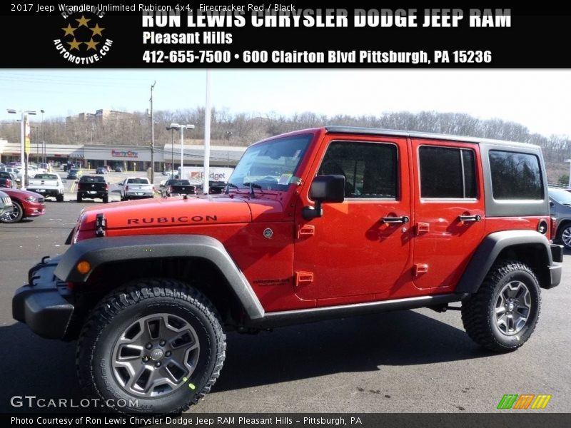 Firecracker Red / Black 2017 Jeep Wrangler Unlimited Rubicon 4x4