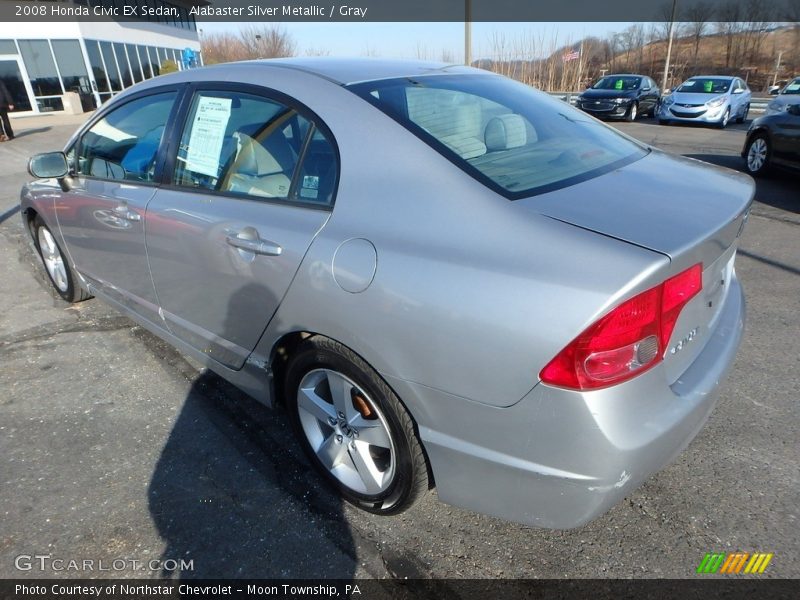 Alabaster Silver Metallic / Gray 2008 Honda Civic EX Sedan