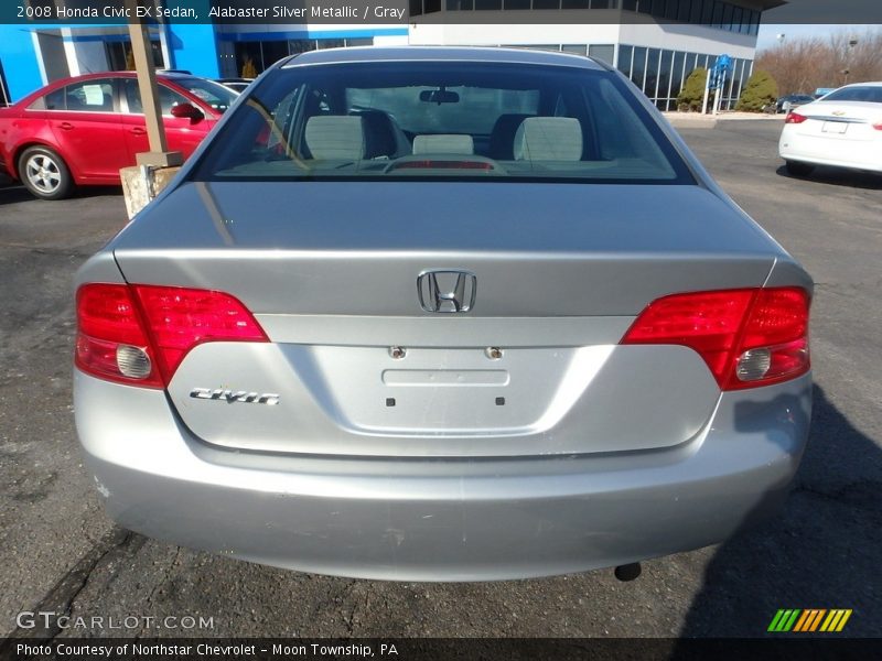 Alabaster Silver Metallic / Gray 2008 Honda Civic EX Sedan