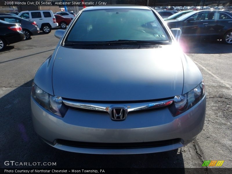 Alabaster Silver Metallic / Gray 2008 Honda Civic EX Sedan