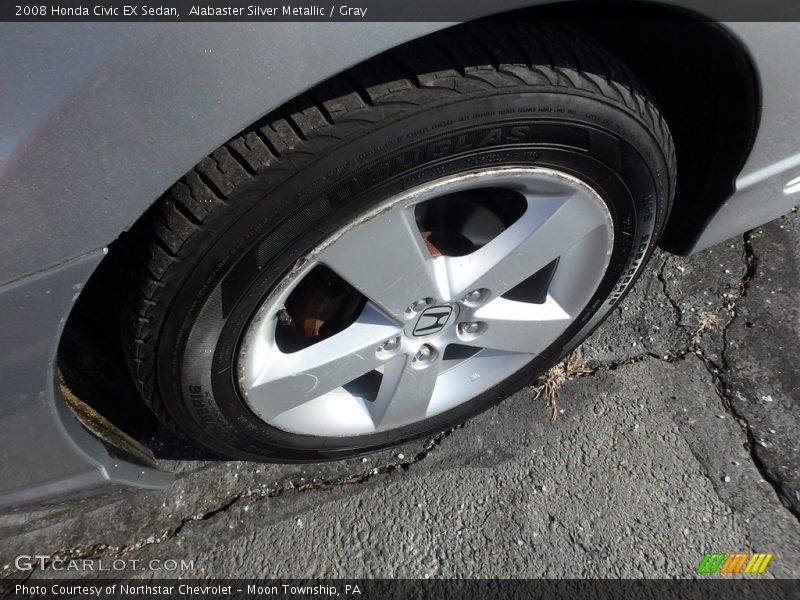 Alabaster Silver Metallic / Gray 2008 Honda Civic EX Sedan