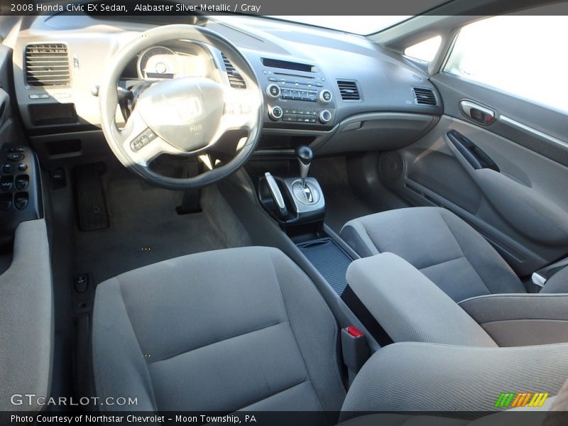 Alabaster Silver Metallic / Gray 2008 Honda Civic EX Sedan
