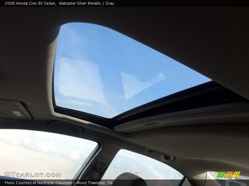 Alabaster Silver Metallic / Gray 2008 Honda Civic EX Sedan