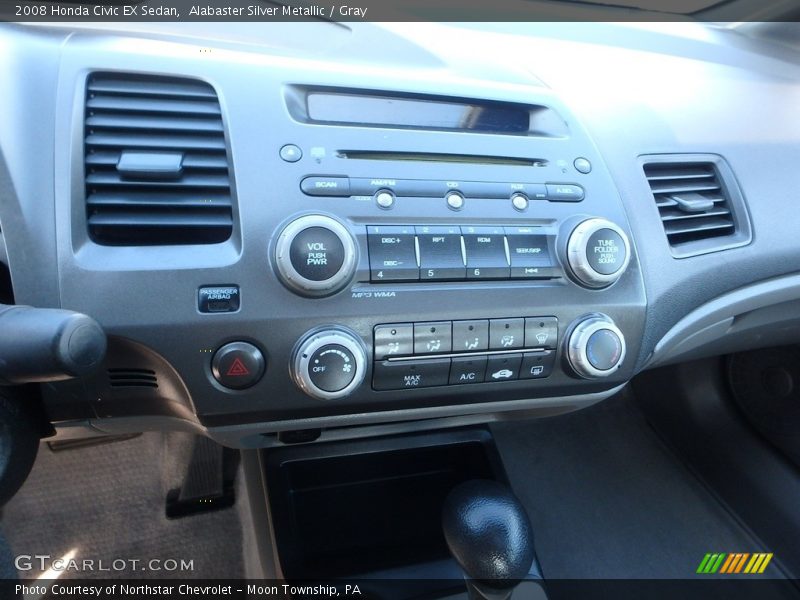 Alabaster Silver Metallic / Gray 2008 Honda Civic EX Sedan