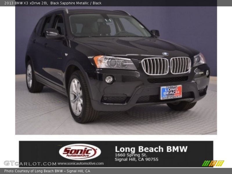 Black Sapphire Metallic / Black 2013 BMW X3 xDrive 28i