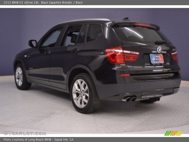 Black Sapphire Metallic / Black 2013 BMW X3 xDrive 28i