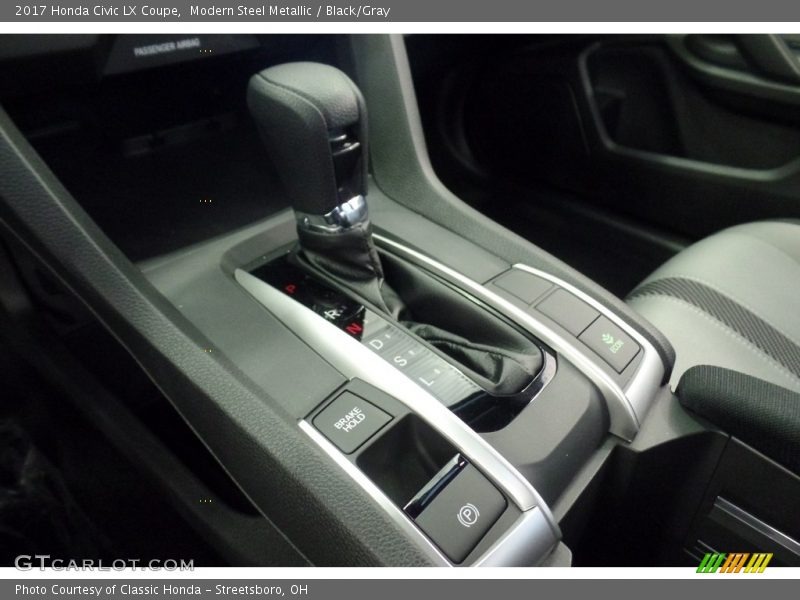 Modern Steel Metallic / Black/Gray 2017 Honda Civic LX Coupe