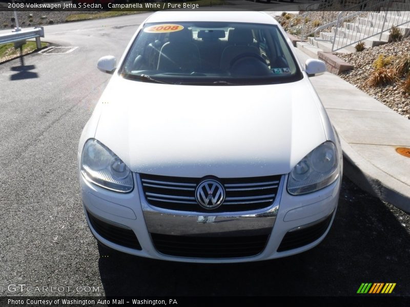 Campanella White / Pure Beige 2008 Volkswagen Jetta S Sedan