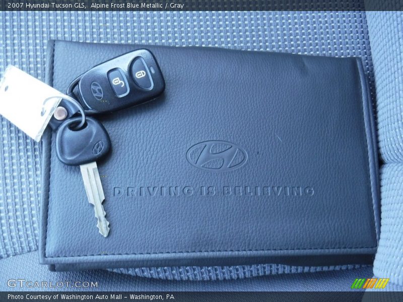 Alpine Frost Blue Metallic / Gray 2007 Hyundai Tucson GLS