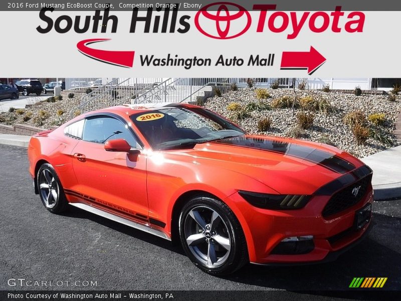 Competition Orange / Ebony 2016 Ford Mustang EcoBoost Coupe