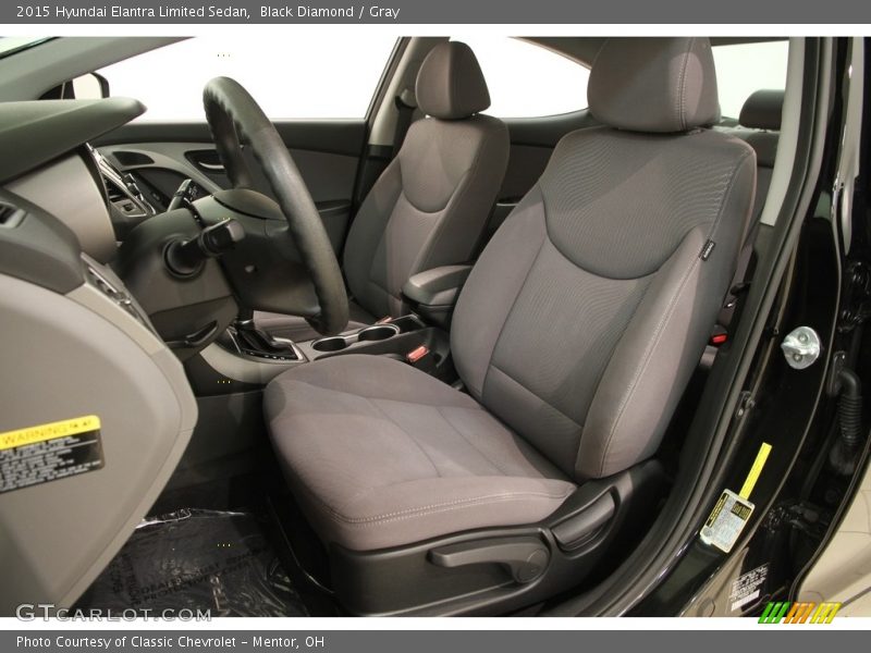 Black Diamond / Gray 2015 Hyundai Elantra Limited Sedan