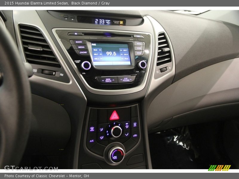 Black Diamond / Gray 2015 Hyundai Elantra Limited Sedan