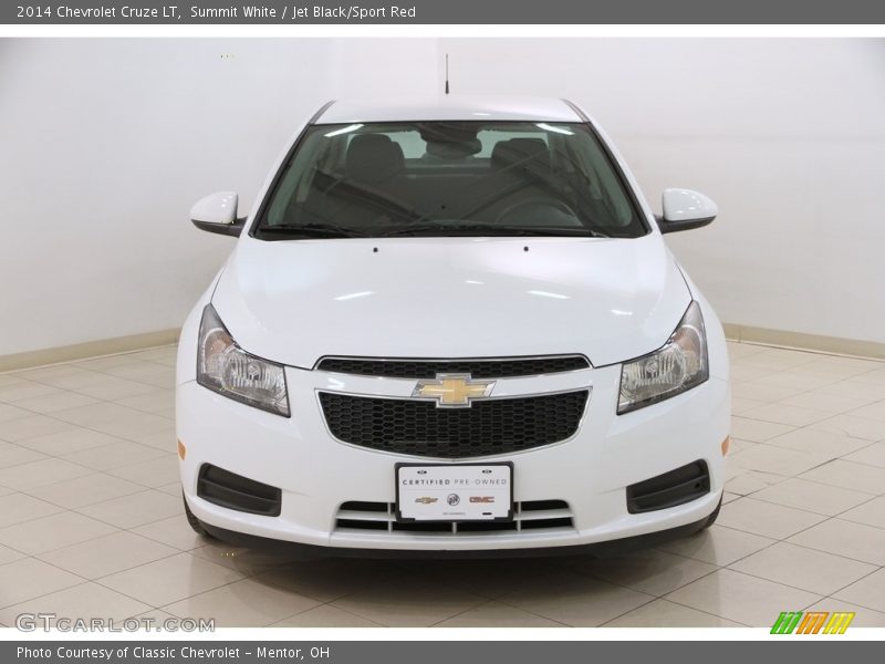 Summit White / Jet Black/Sport Red 2014 Chevrolet Cruze LT