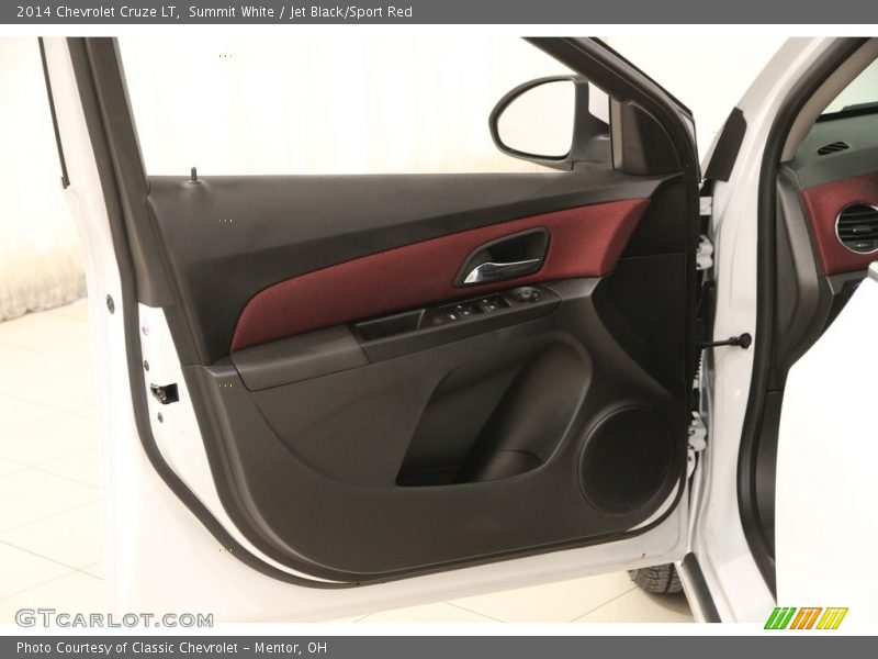 Summit White / Jet Black/Sport Red 2014 Chevrolet Cruze LT