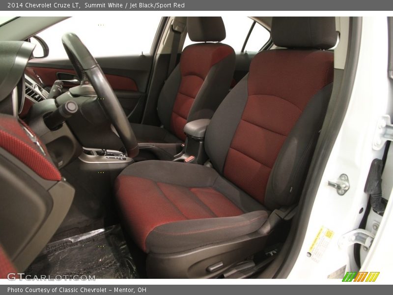 Summit White / Jet Black/Sport Red 2014 Chevrolet Cruze LT