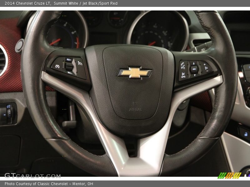 Summit White / Jet Black/Sport Red 2014 Chevrolet Cruze LT