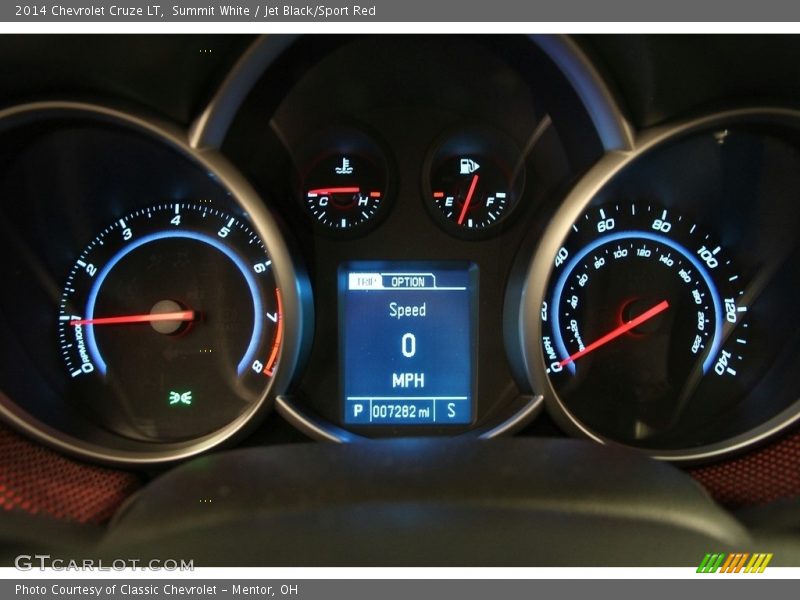 Summit White / Jet Black/Sport Red 2014 Chevrolet Cruze LT
